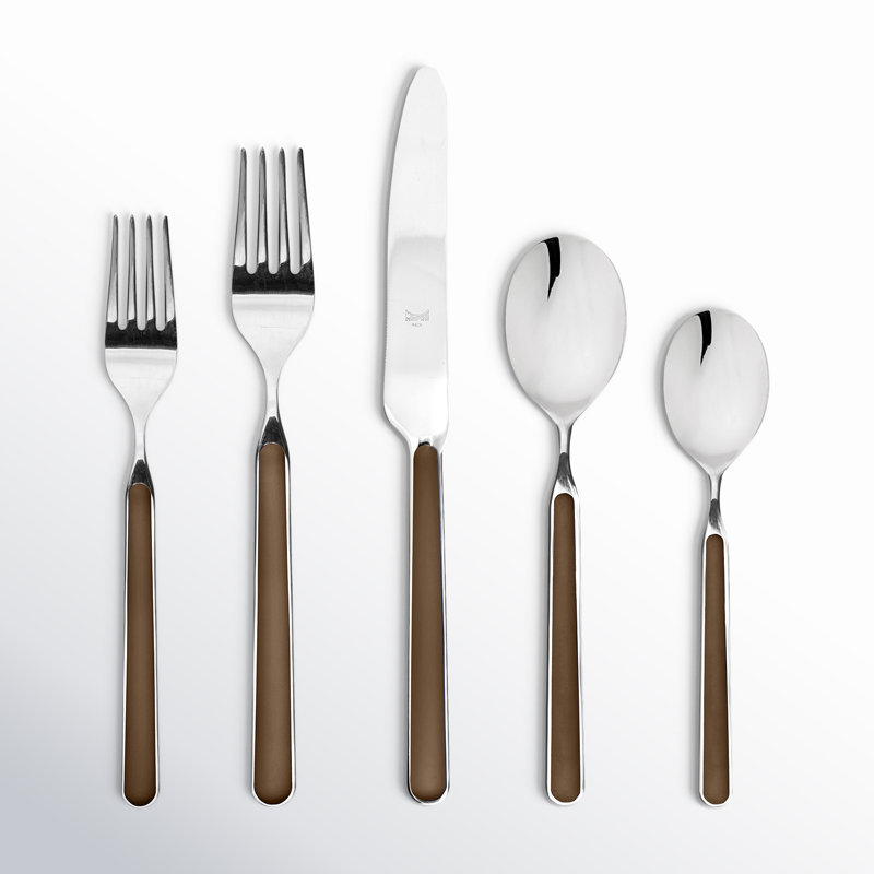 Ensemble de couverts en acier inoxydable Fantasia, 20 pièces, service pour 4, Tabac