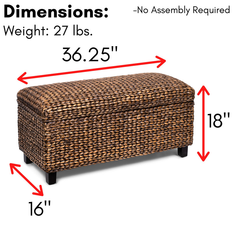 BirdRock Home 36.25" Woven Seagrass Ottoman