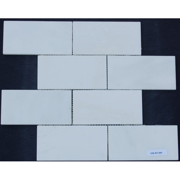 3" x 6" Marble Brick Joint Mosaic Wall & Floor Tile