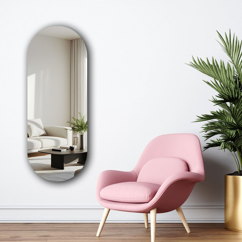 Modern Novelty Wall Mirror, 20 x 53.1 inches | 4 mm Thick Glass with Black EVA Backing (0.8 inches) | Stylish and Functional Home Décor for Living Room, Bedroom, or Entryway | Sleek Design for Contemporary Spaces