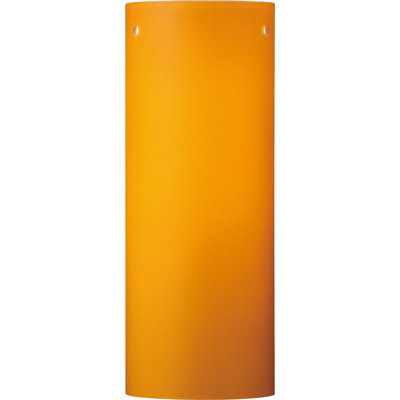 Abat-jour suspendu cylindrique en verre gravé ambré H 8 po x l 3 po