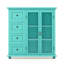 Buffet Buffet avec 4 tiroirs et portes en verre-212470256