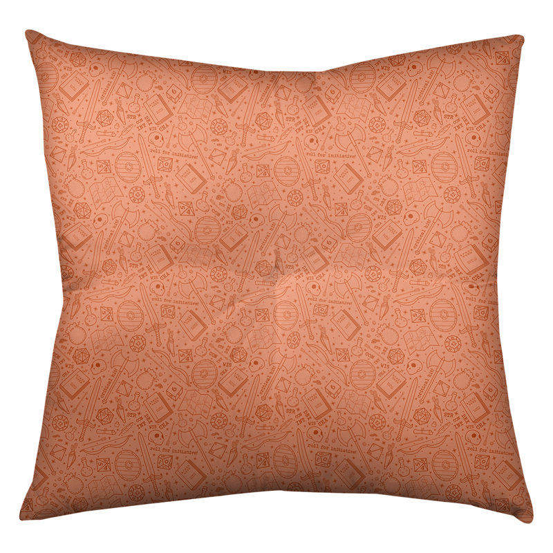 Coussin de sol carré Katelyn Elizabeth, 26 po x 26 po, Orange
