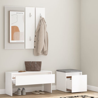 Jojuan vidaXL Hallway Furniture Set Engineered Wood