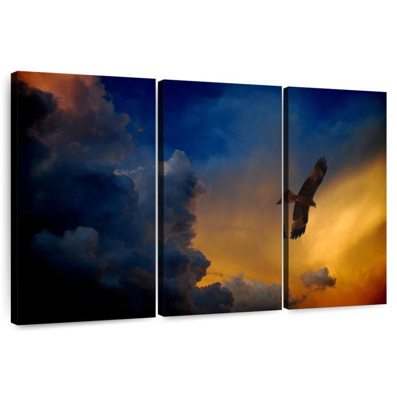 Twilight Flying Eagle, 28" H x 45" W