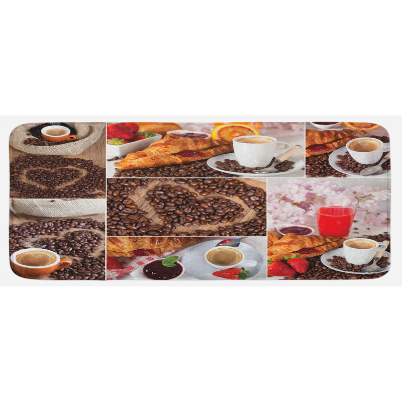 Tapis de cuisine café