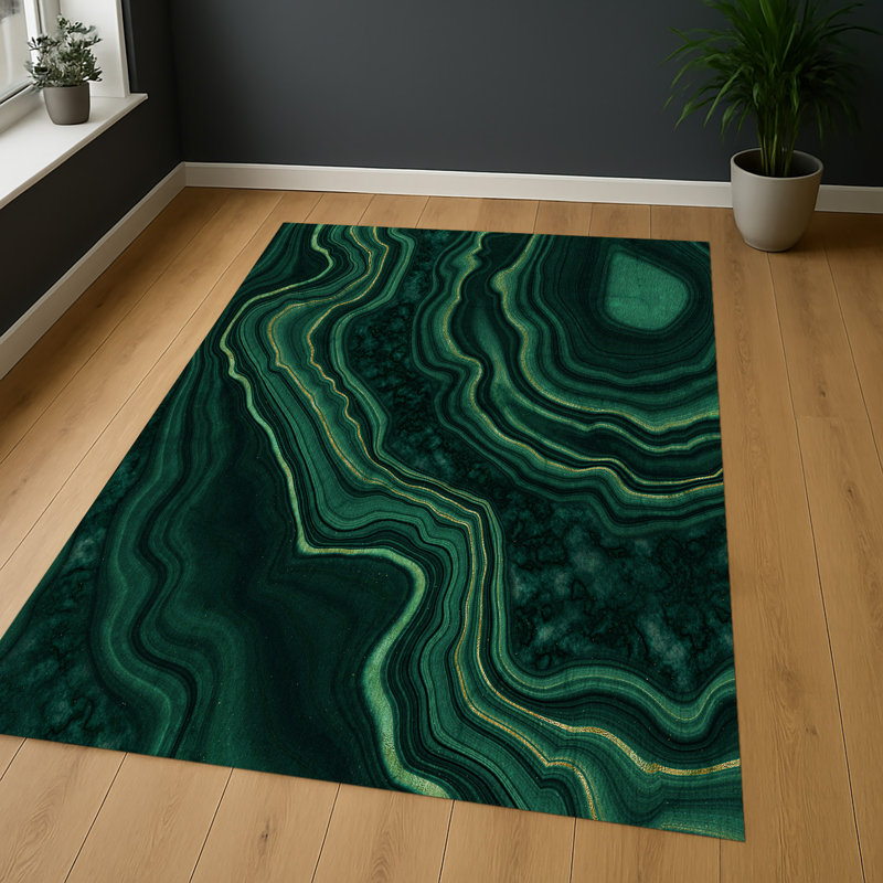 Marble Area Rug, Runner 70 x 140 cm