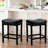 24 inch Counter Height Bar Stools, Upholstered Modern Kitchen Barstools with Metal Base, PU Leather Saddle Stools for Kitchen Island-1236545581