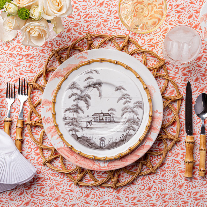 Country Estate Side/Cocktail Plate, Flint Gray/White