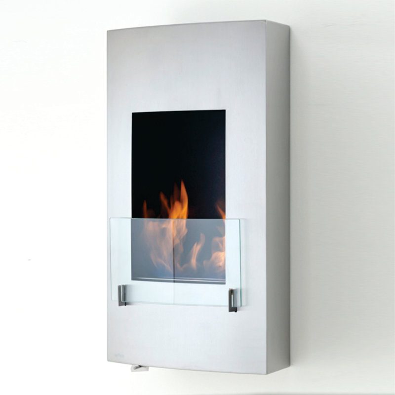 18.56'' W Bio-Ethanol Fireplace, Stainless Steel