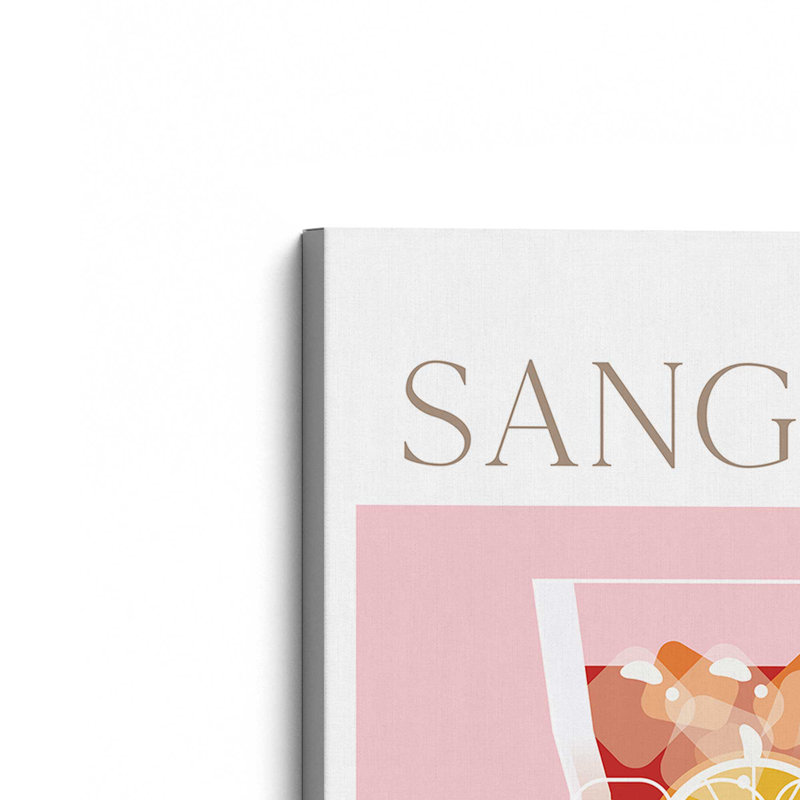 «Sangria Cocktail», reproduction sur toile dans un cadre argenté, H 36 po x l 24 po x P 1,25 po, Toile tendue
