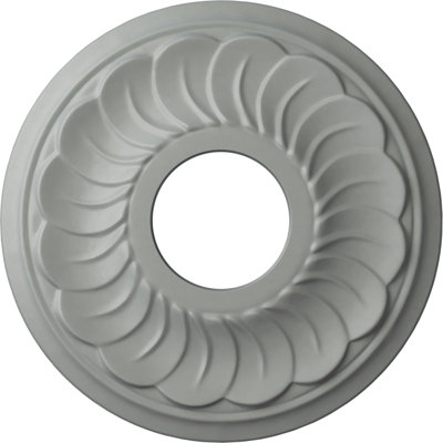 Endurathane Blackthorne Ceiling Medallion, 11 3/4"OD x 3 5/8"ID x 1"P (Fits Canopies up to 4 7/8"), Factory Primed