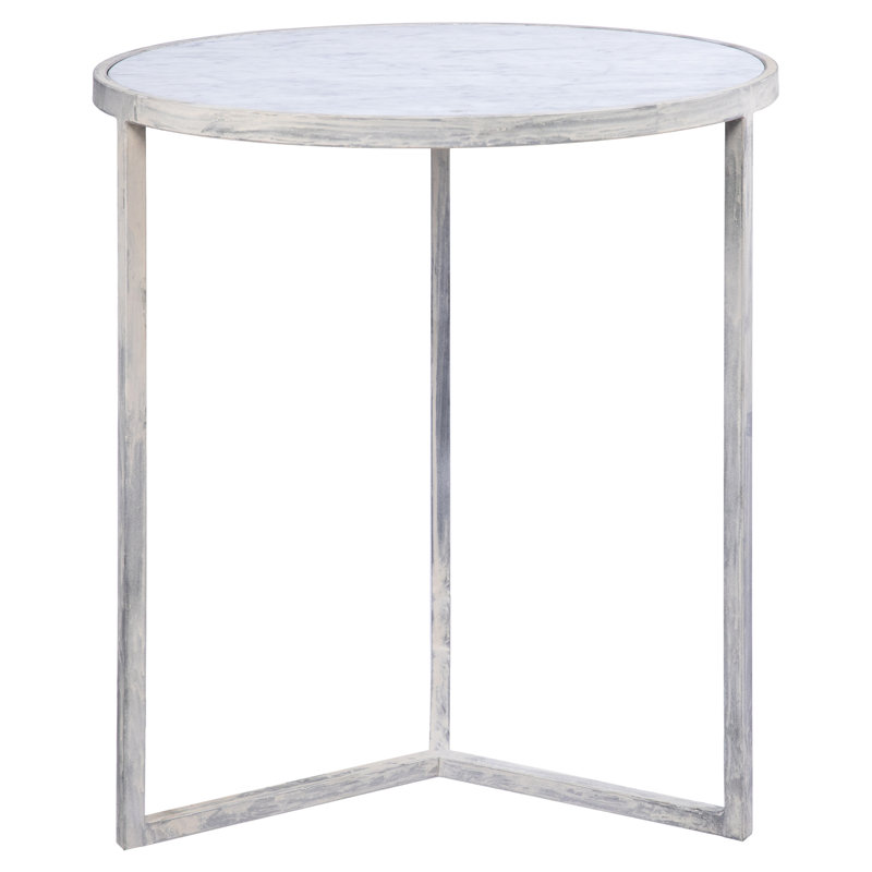 Valley Marble Frame End Table, Deep Ocean