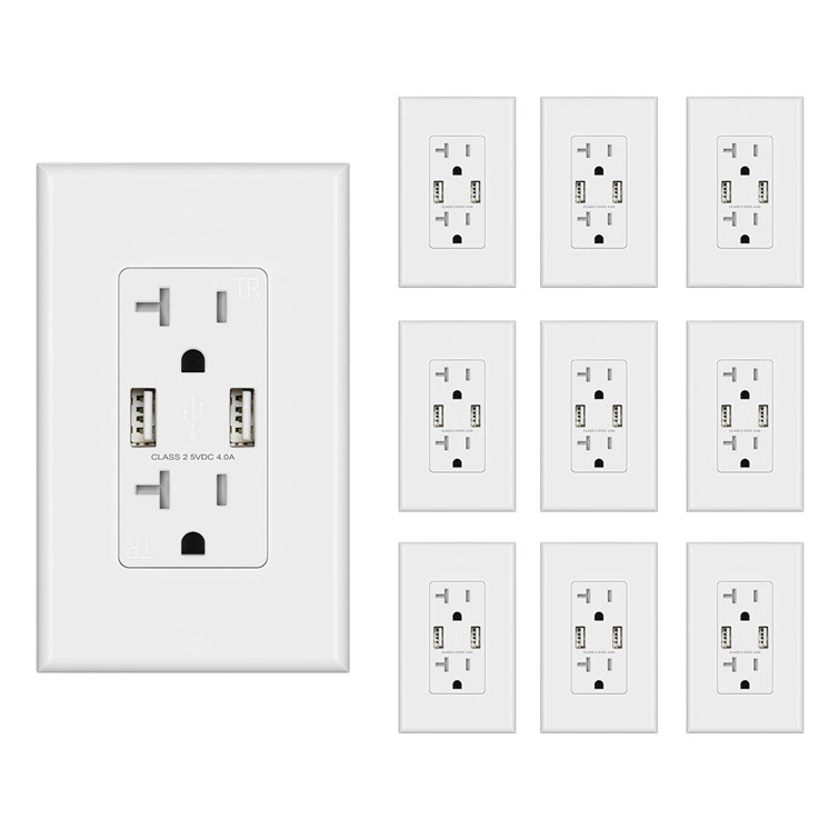 Tamper Resistant Outlet with USB Port
