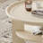 Creamy Style Cherry Wood Double-tier Coffee Table-1803666074