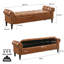 Banc de rangement capitonné capitonné avec garniture cloutée et accoudoirs roulés-1018526565-1018526567