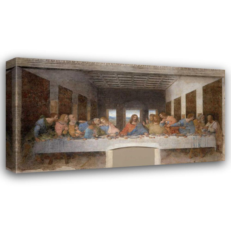 Art sur toile tendue de la galerie Astoria Grand Da Vinci, Leonardo: La Cène, H 24 po x l 40 po