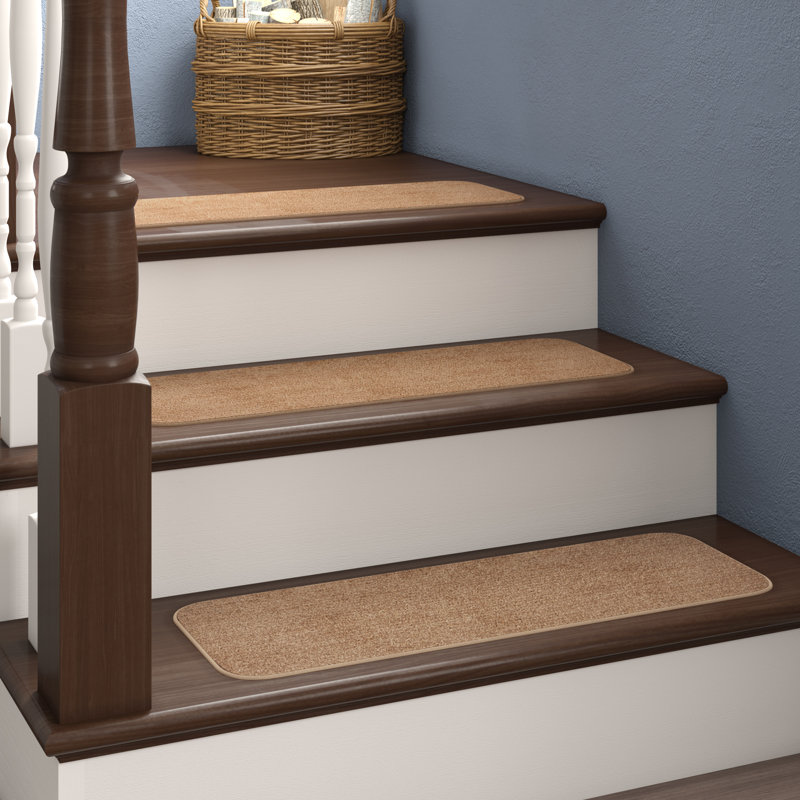 Tapis d'escalier lavables d'intérieur / extérieur Softy, Poil de chameau, 8" x 30", 7