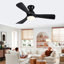 Ventilateur de plafond encastré noir Hot Lights