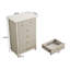 Commode Mid-Century avec détails cannelés - Commode à 5 tiroirs de 45 pouces de hauteur avec poignées en métal robustes, armoire de rangement pour la chambre à coucher pour vêtements, couvertures, linge de maison-891831957