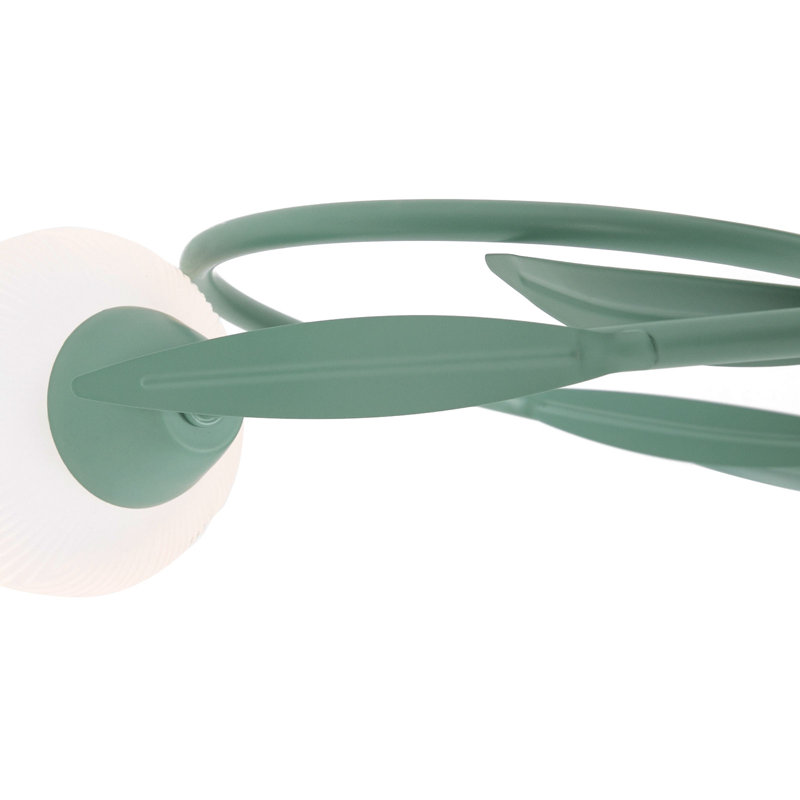 4-Light Floral Shade Semi Flush Mount