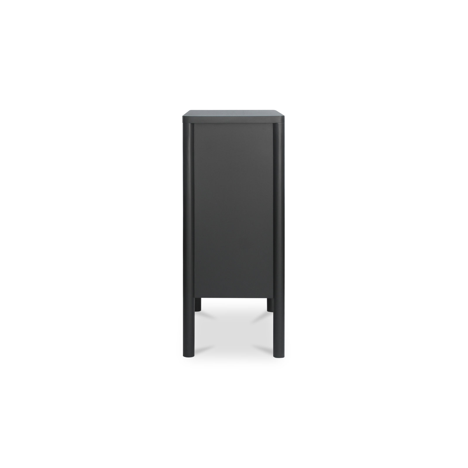 2-Door Glass Paned Storage Cabinet, Black