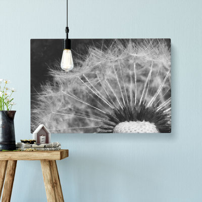 Dandelion Seed Sketch Painting - Wrapped Canvas