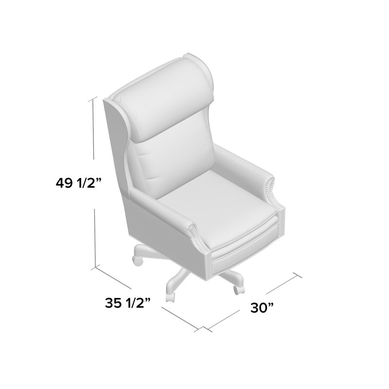 Fauteuil de direction Wendell, Écorce 8789, Espresso, Bronze vieilli