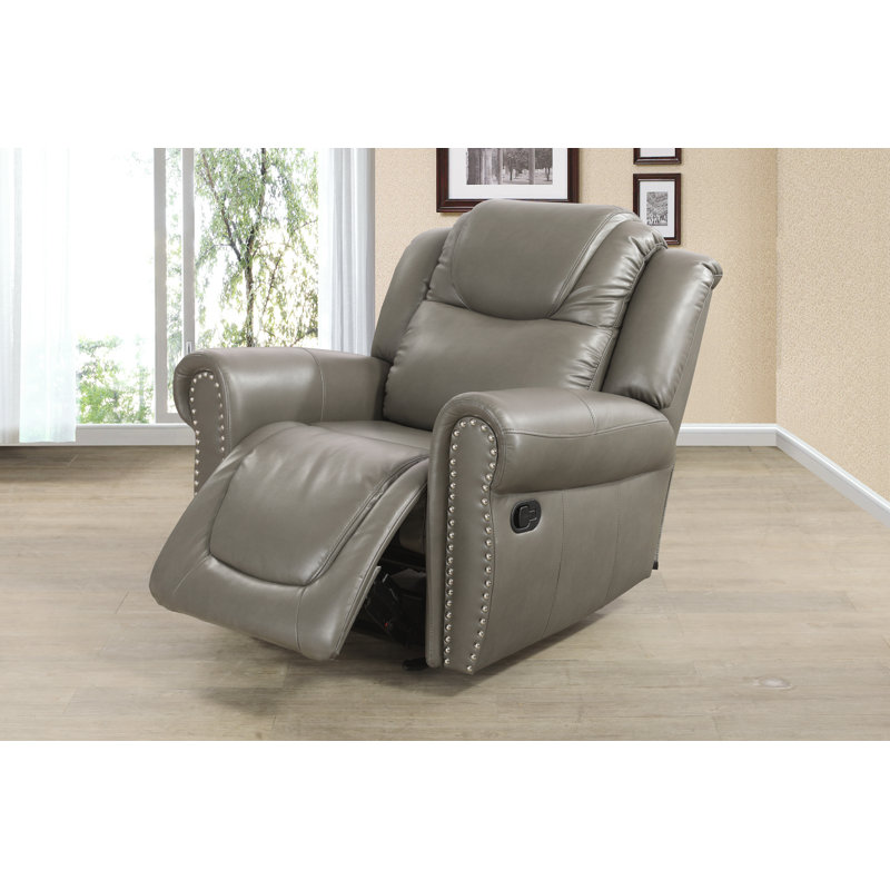 Mocha Faux Leather Recliner