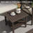  Metal 2-Tier Outdoor Table, 19" Square Outdoor Side Table for Many Occasions, Weather-Resistant Outdoor Coffee Table-109423124