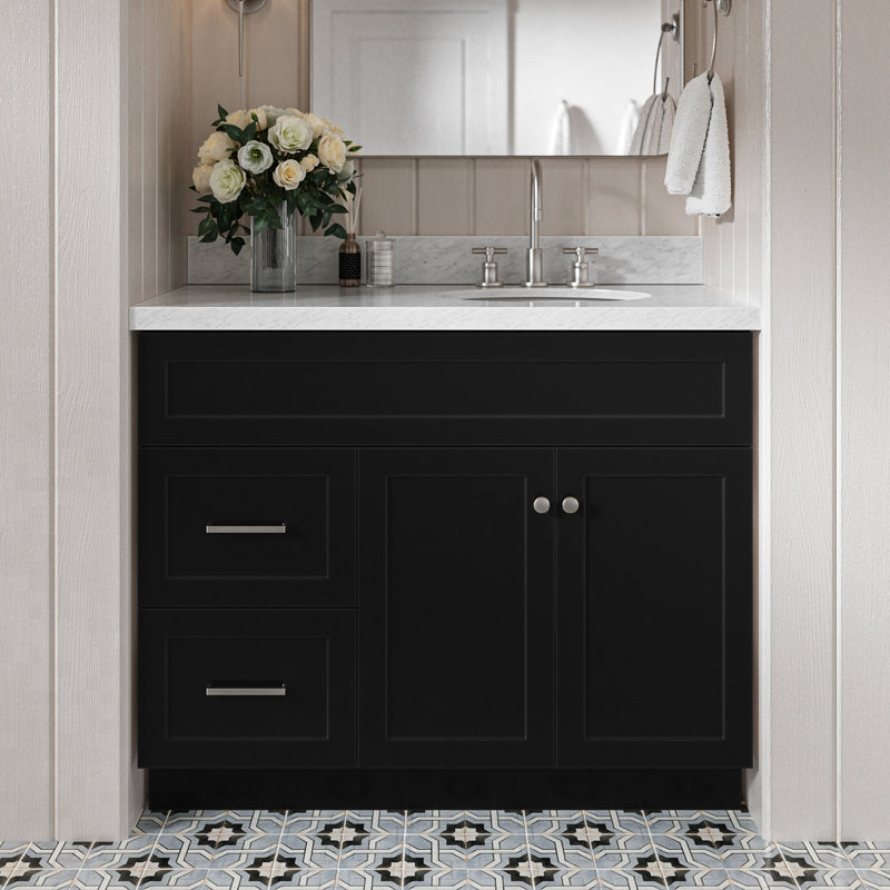 Ensemble de meuble-lavabo simple 43 po Abell, Noir