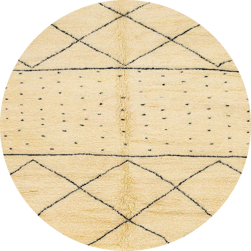 Abstract Indoor Rug, Round 7'