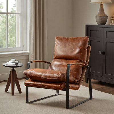 Gibb 25.5'' Wide Full Grain Leather Lounge Chair