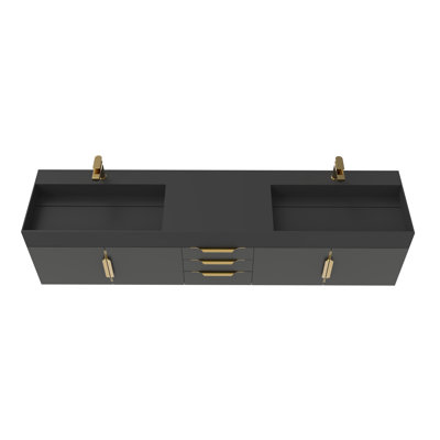 84" Amazon Double Bathroom Vanity with Top