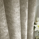 Selene Luxury Chenille Weighted Eyelet Curtains Polyester Single Panel
