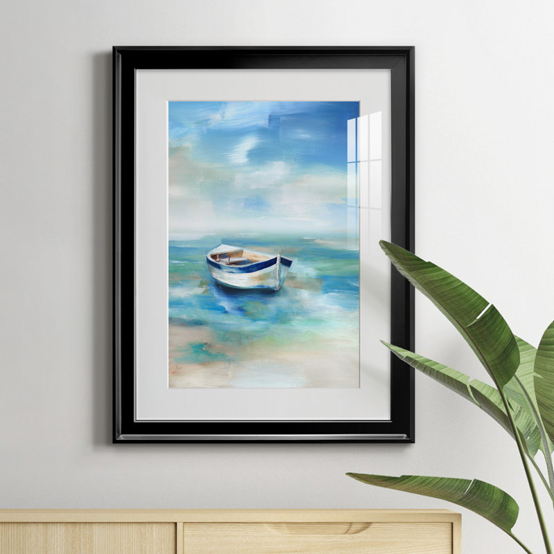 " Solitude Shore " Painting Print, Black, 24.5" H x 18.5" W x 1" D