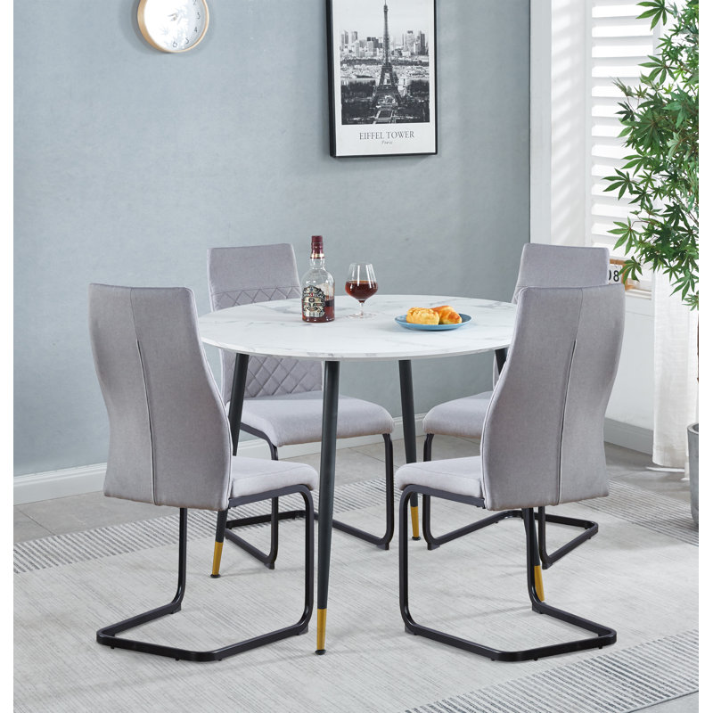 Haywards 4 - Person Dining Set, White