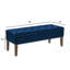 Banc de rangement élégant en velours capitonné avec charnières de sécurité