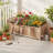 1 PCS Natural Acacia Wood Rectangular Planter Box with Liner, Drainage, Indoor Outdoor Beige-755617218