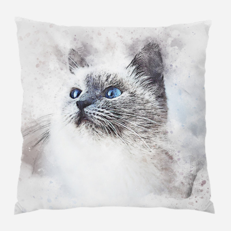 Housse et insert de coussin carré Cronan, Microsuède, Intérieur
