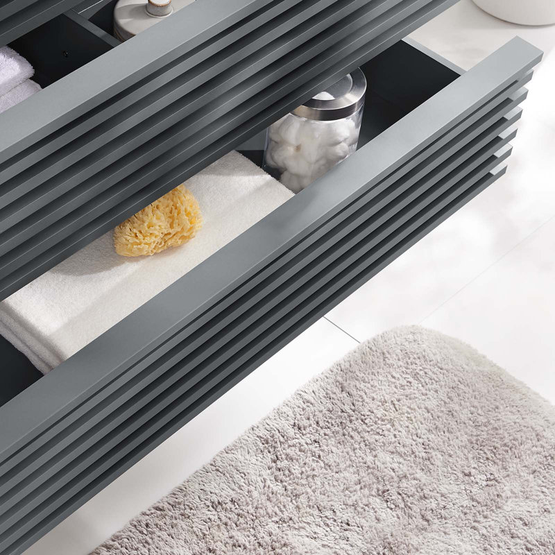 Base de meuble-lavabo mural simple 36 po Modway Render, gris
