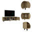 Meuble télé Valividia pour téléviseur 70 po, quatre tablettes ouvertes, cinq pieds, meuble télé