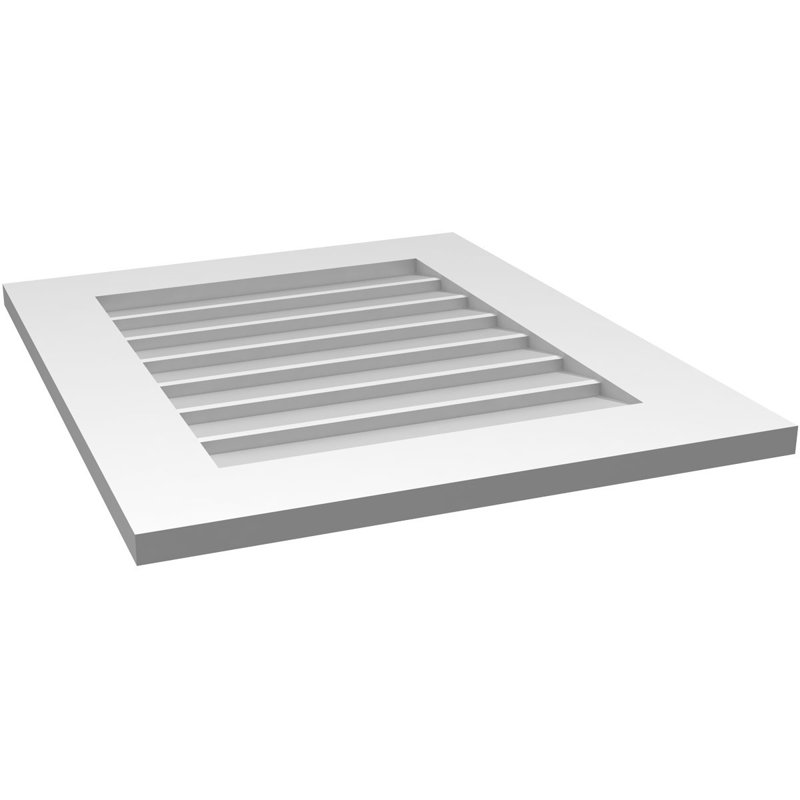 Vent à pignon rectangulaire en uréthane non-fonctionnel, H 26 po x l 22 po x P 1 po