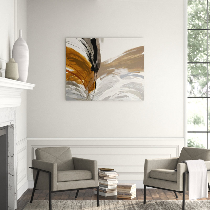 Gray Wings Print by Sara Brown, Glass Coat, 40" H x 50" W x 1.5" D