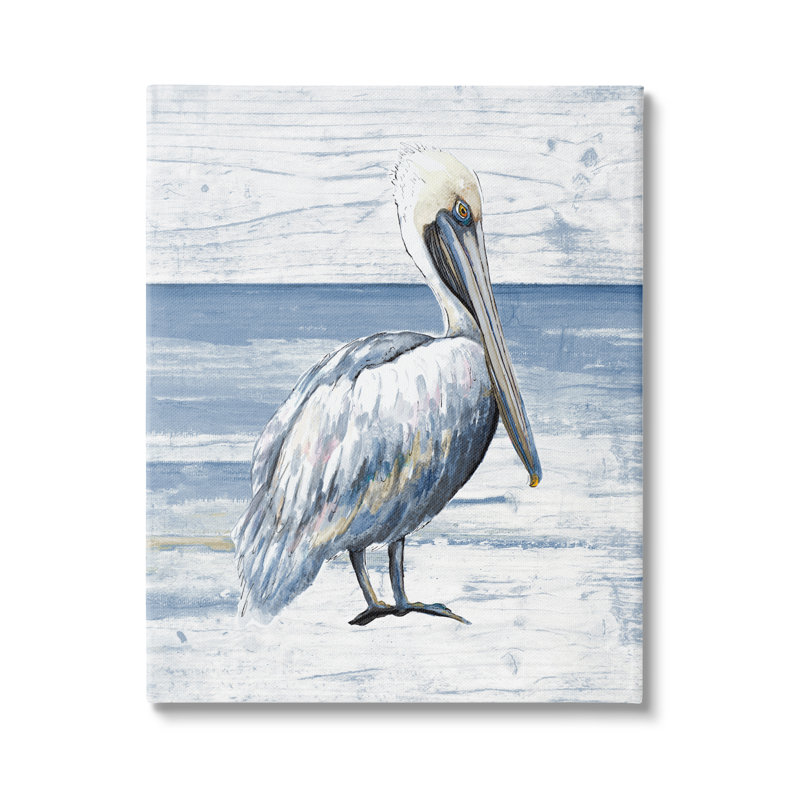 Motif de planches rustiques Pelican par Patricia Pinto, H 48 po x l 36 po x P 1,5 po