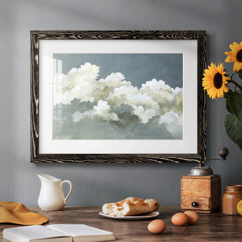 " Big Clouds III ", 14" H x 20" W x 1.5" D, Black