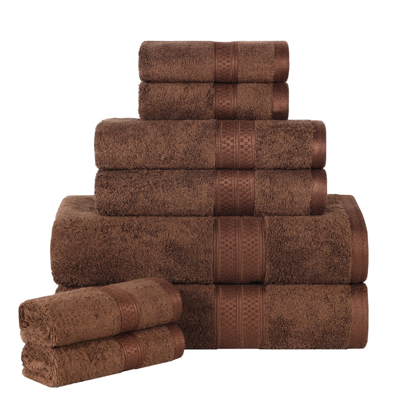 8 Piece Rayon from Bamboo Towel Set, Cocoa
