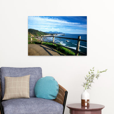View Of Coastline From Trail Ecola State Park Oregon United States Tranquil Coastal Nature Art