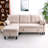 78.35" Cotton Linen L-Shaped Sofa-801922015