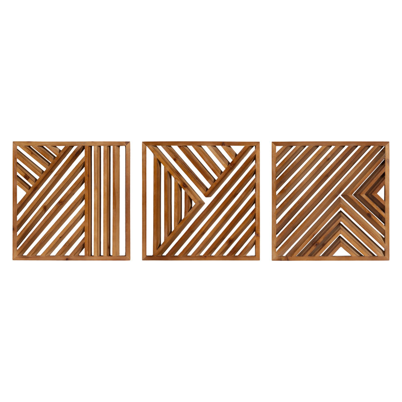 Three-Piece Wood Wall Art Set